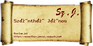 Szánthó János névjegykártya